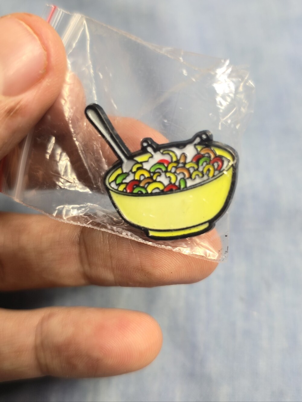 Fruity Cereal Bowl Themed Enamel Pin